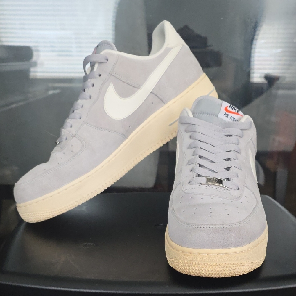 Nike Suede Gray and Cream Sneakers